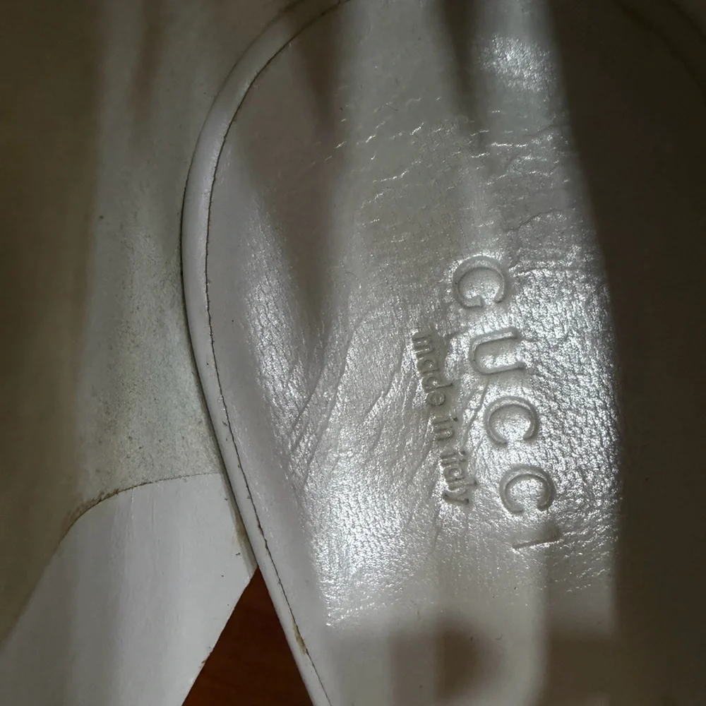 Brand New Gucci Clemence Cutout Leather Platform Wedge. - Picture 9 of 11